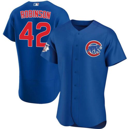 Jackie Robinson 42 Chicago Cubs Blue All Over Print Baseball Jersey For Fans