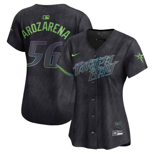 Women’S Tampa Bay Rays 2024 City Connect Vapor Premier Limited Jersey – Charcoal – All Stitched