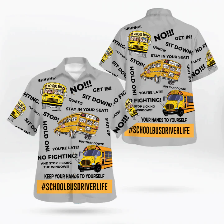 Bus Driver School Bus Driver Life Hawaiian Shirt, School Bus Driver Shirt, Shirts For Bus Drivers