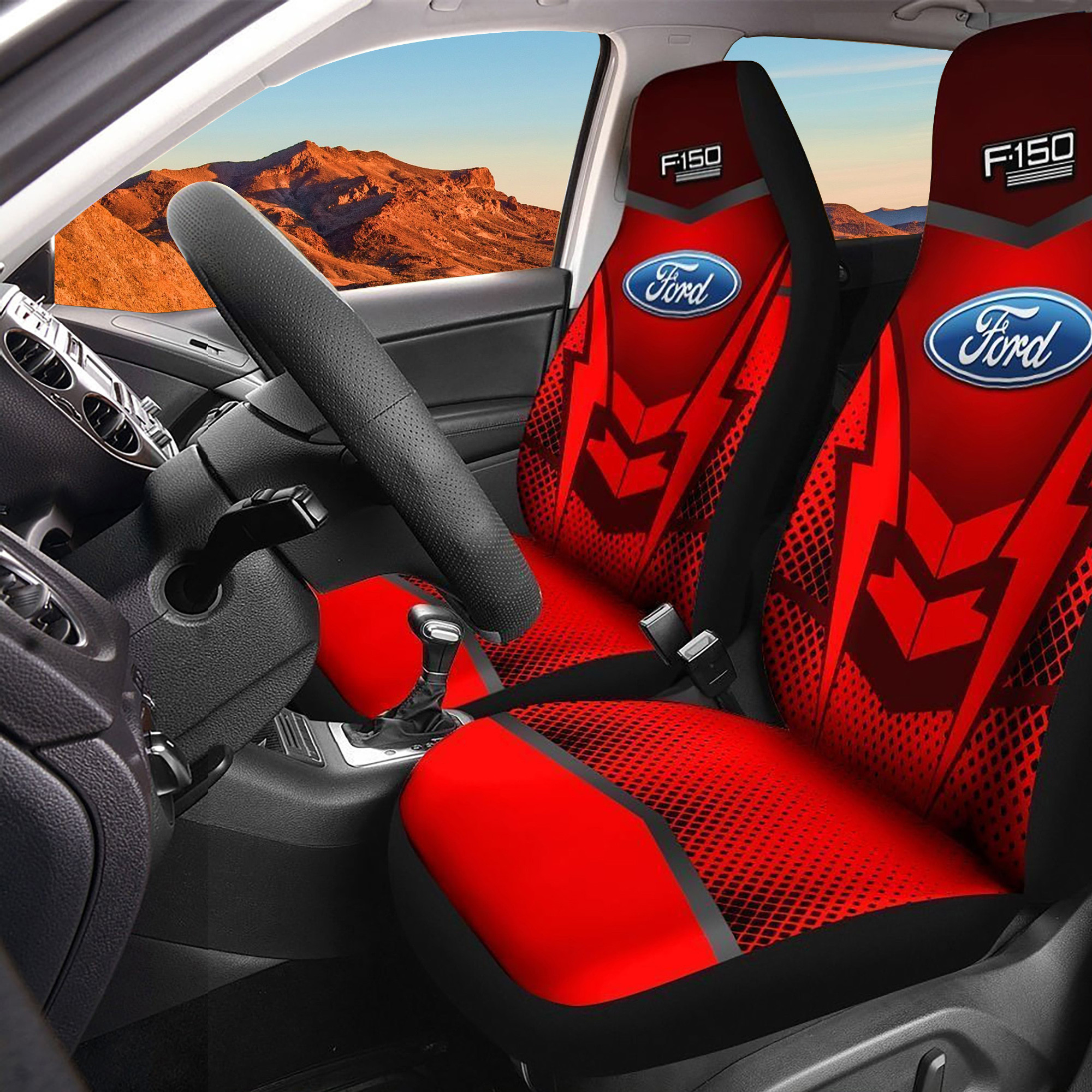 Ford F-150 Logo Car Seat Cover Set CSC2336