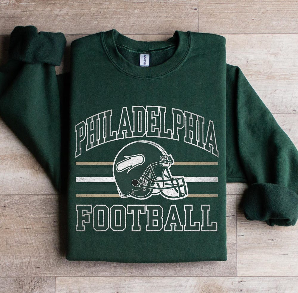 Vintage Philadelphia Football Sweatshirt | Football Sunday Crewneck | Philly Football Shirt | Eagles Sweatshirt | Philly Fan Shirt, Birdga Your Style, Your Statement