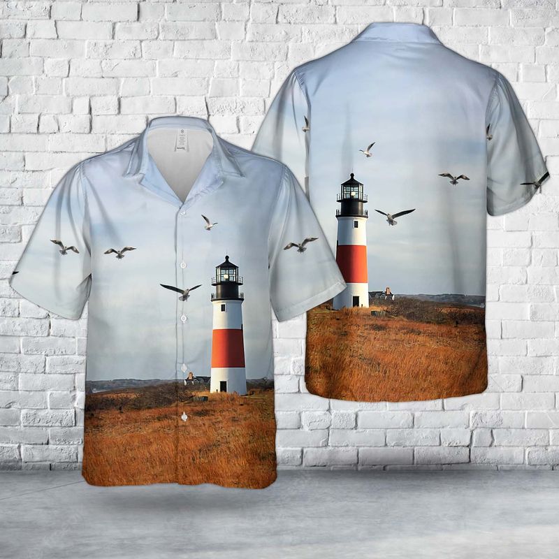 Sankaty Light Lighthouse, Nantucket, Massachusetts Hawaiian Shirt