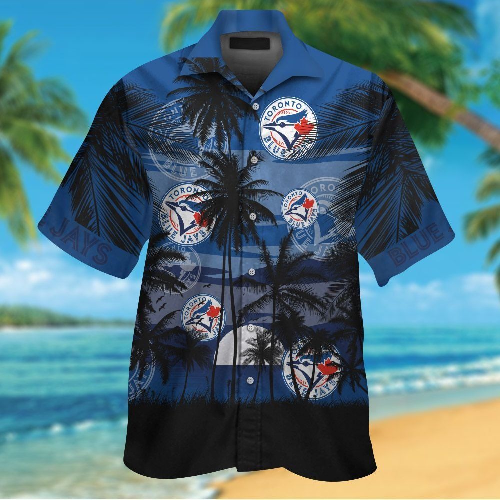 Toronto Blue Jays Short Sleeve Button Up Tropical Shirt Hawaiian Shirt