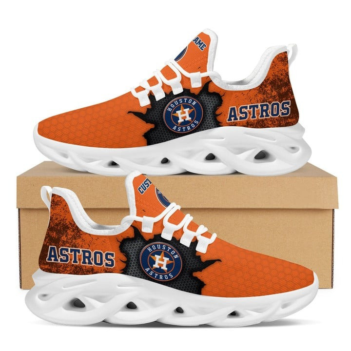 Custom Name Houston Astros Baseball Team Together Max Soul Clunky Shoes Sneakers Ver 04