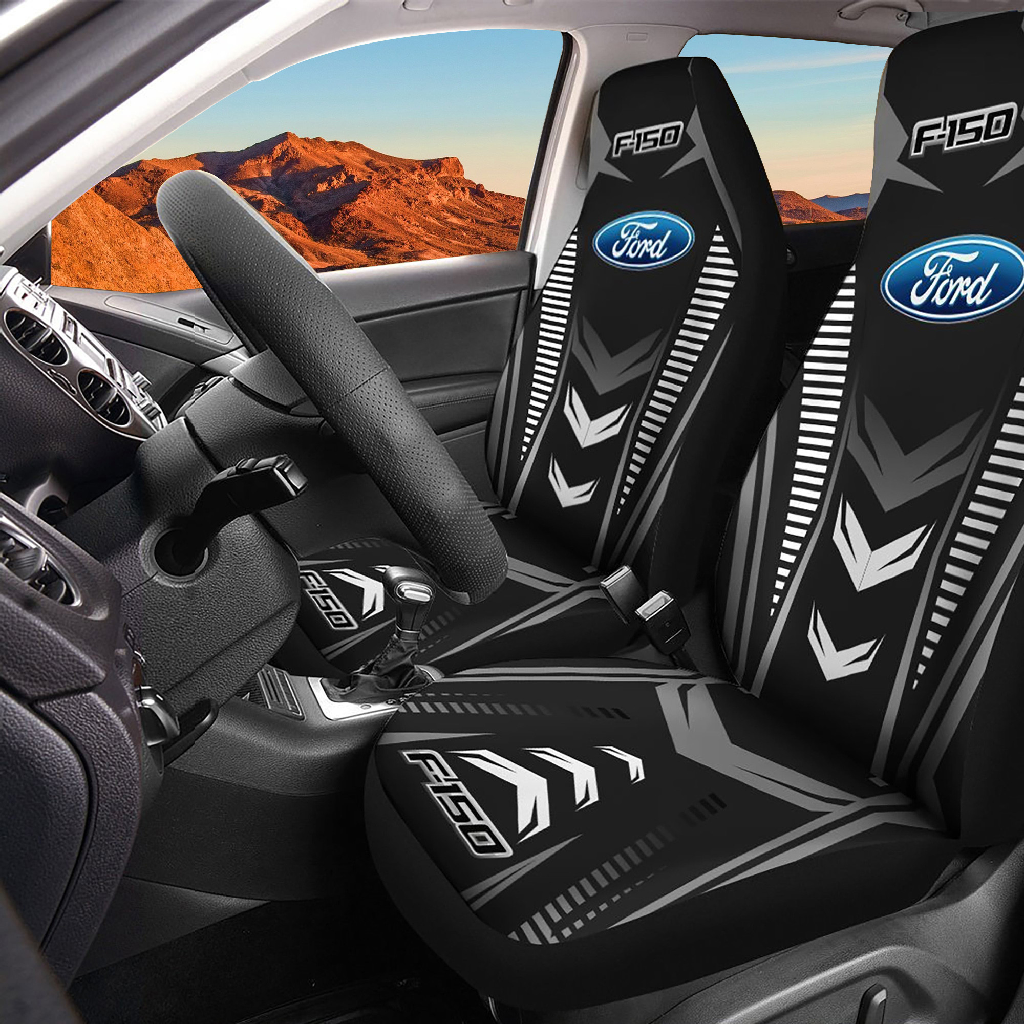 Ford F-150 Logo Car Seat Cover Set CSC5871