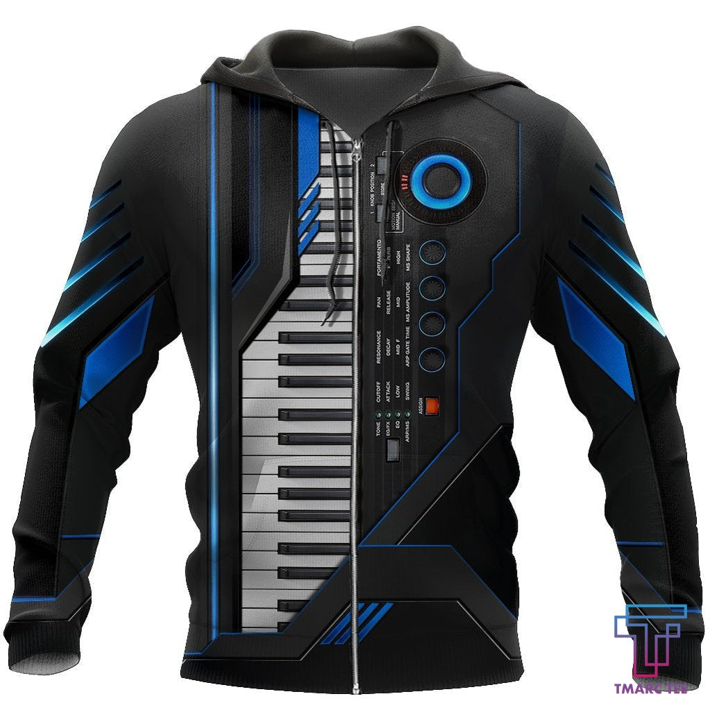 Piano Keyboard D Music Hoodie, Shirt For Men And Women Hg Hac 3D All Over Printed Custom Text Name