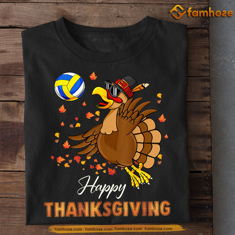 Thanksgiving Volleyball T-shirt, Turkey And Volleyball, Thankful Gift For Volleyball Lovers, Volleyball Players - Halloween Collection From Snorider