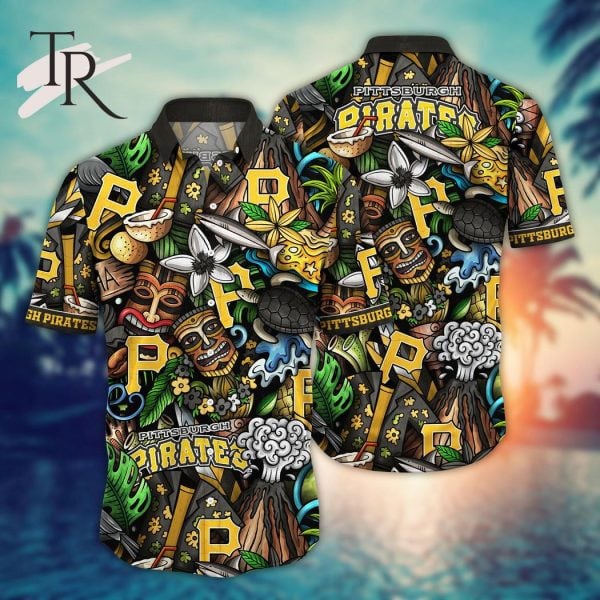 Pittsburgh Pirates Mlb Team Logo And Name Tribal Pattern 3D Hawaiian Shirt