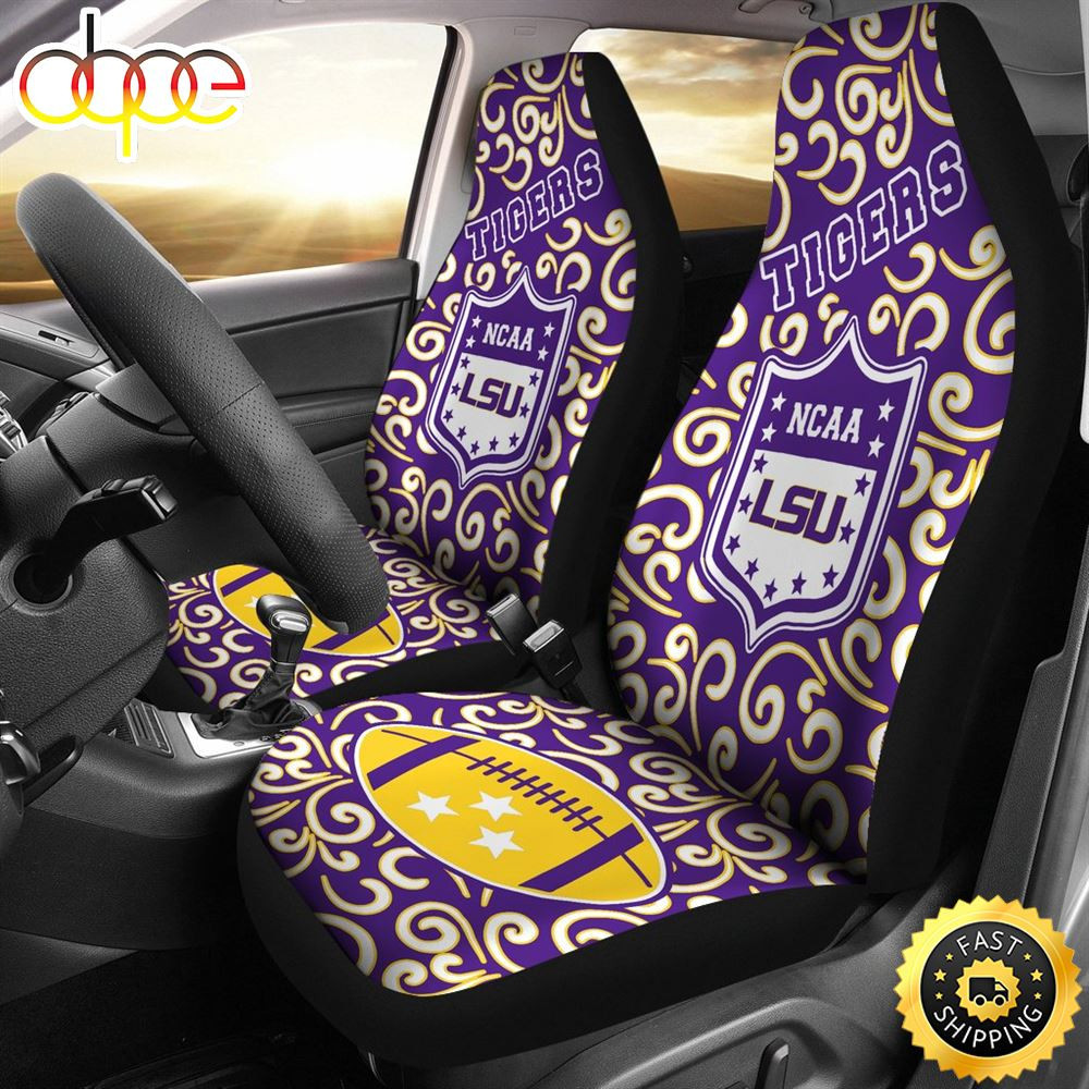 LSU Tigers Car Seat Covers Sets For Car CSC8755