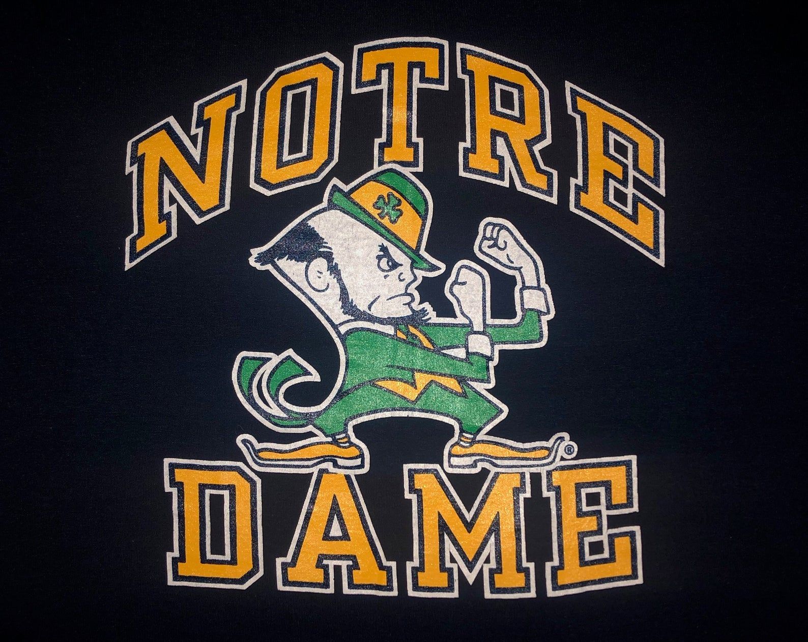 Vintage 1980S Champion Brand Notre Dame T Shirt / Soft Thin 80S Fighting Irish