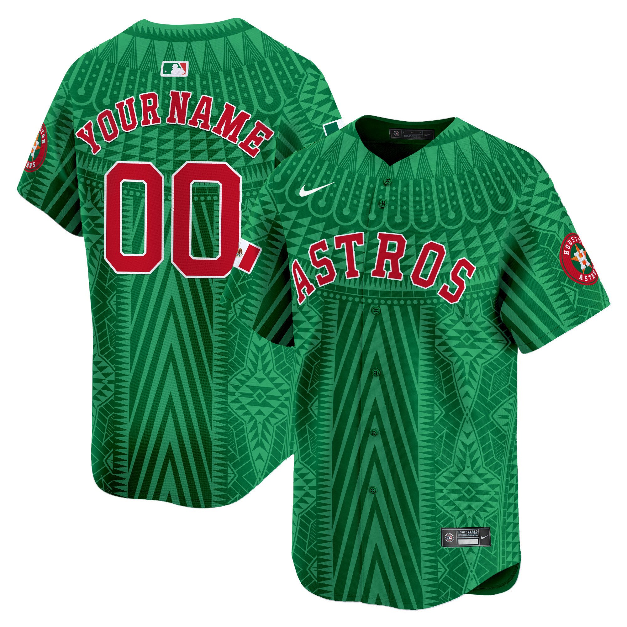 Astros Mexico Aztec Pattern Vapor Premier Limited Custom Jersey – Printed