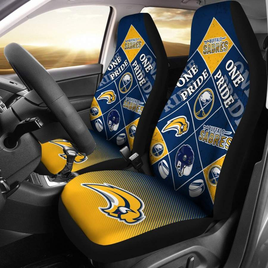 Colorful Pride Flag Buffalo Sabres Car Seat Covers CSC1705