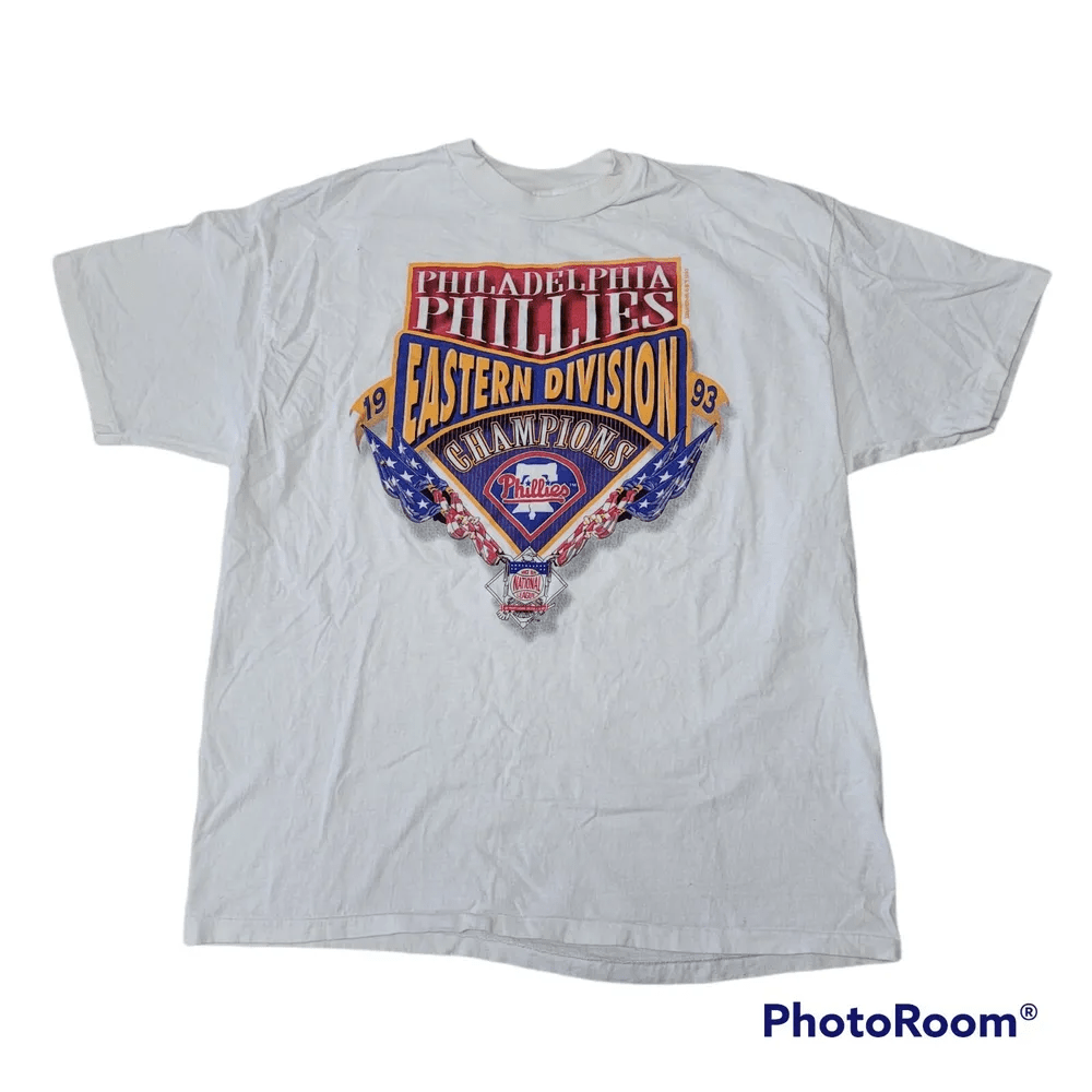 Vintage 90S Philadelphia Phillies T Shirt 1993 Nl East Champ