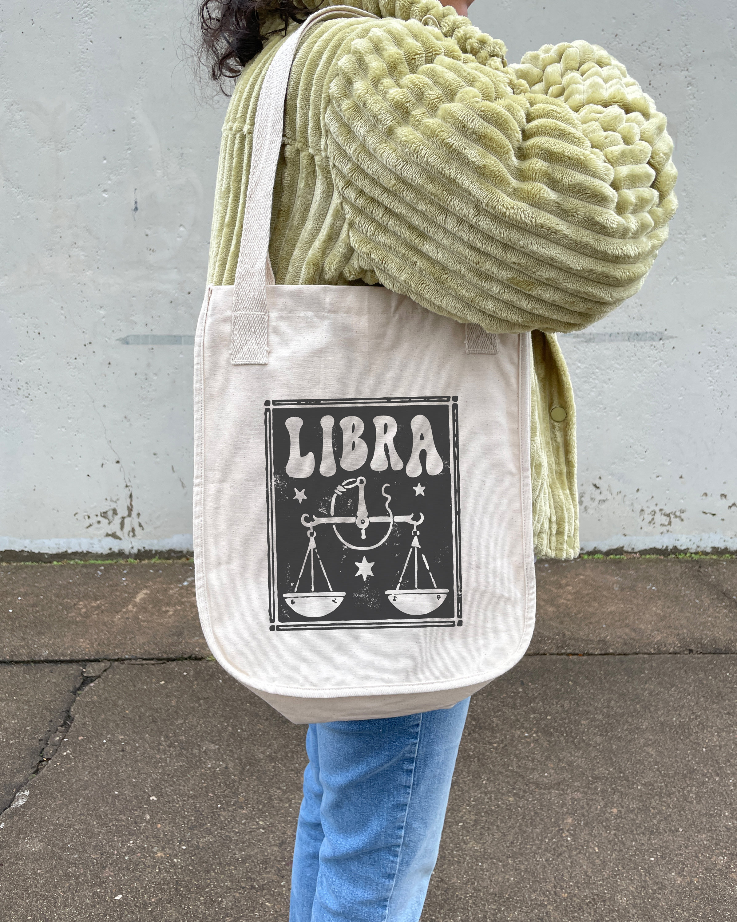 Libra Aesthetic Tote Bag Trendy Tote Bag Zodiac Gift Libra Birthday Gift Astrology Clothing Indie Clothes Cute Organic Cotton Market Bag