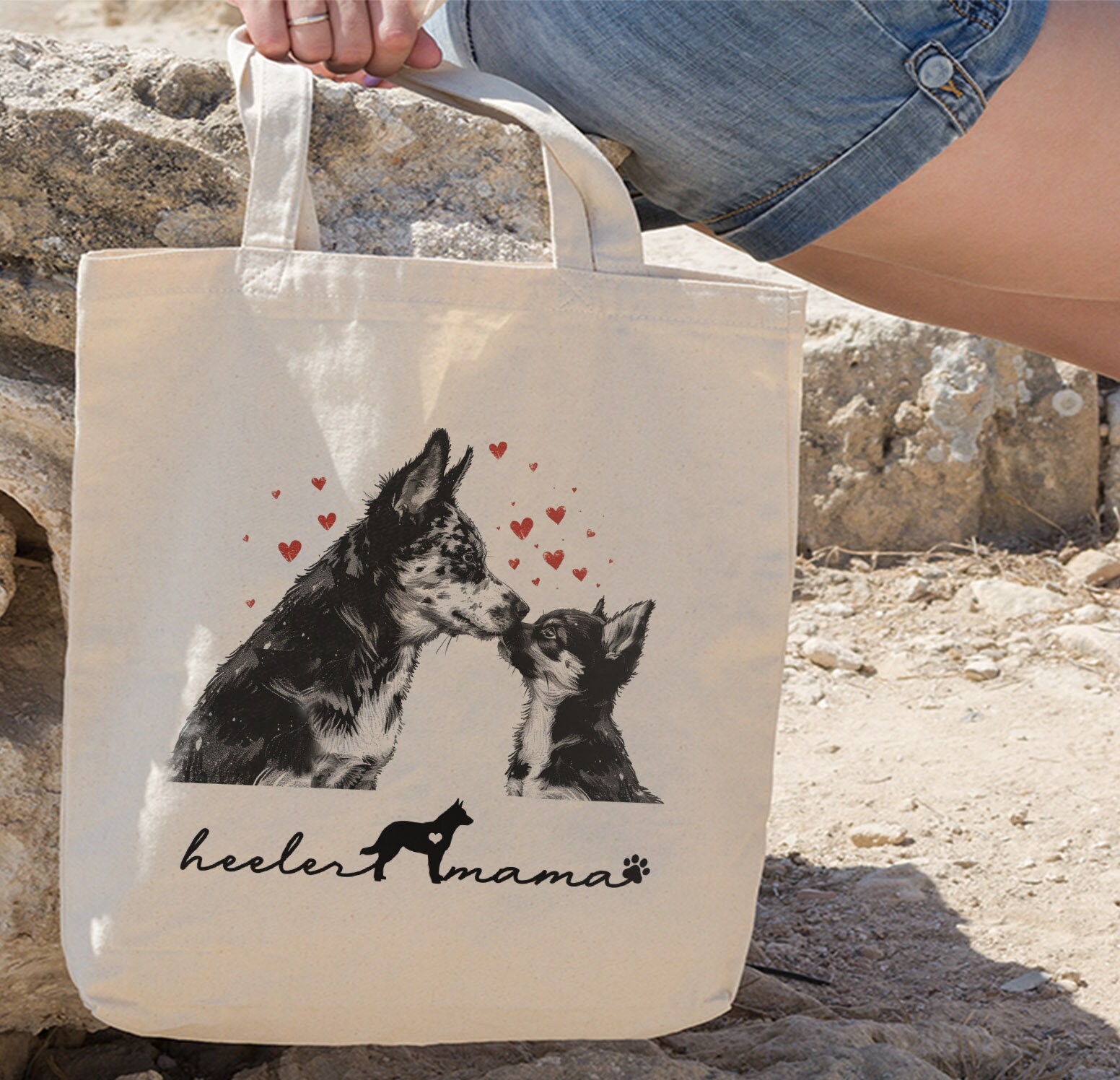 Australian Cattle Dog Tote Bag, Dog Mom Essentials Tote Bag, Dog Mom Tote Bag, Puppy Tote Bag, Tote Bag For Dog Lover, Gift For Dog Mom Gift