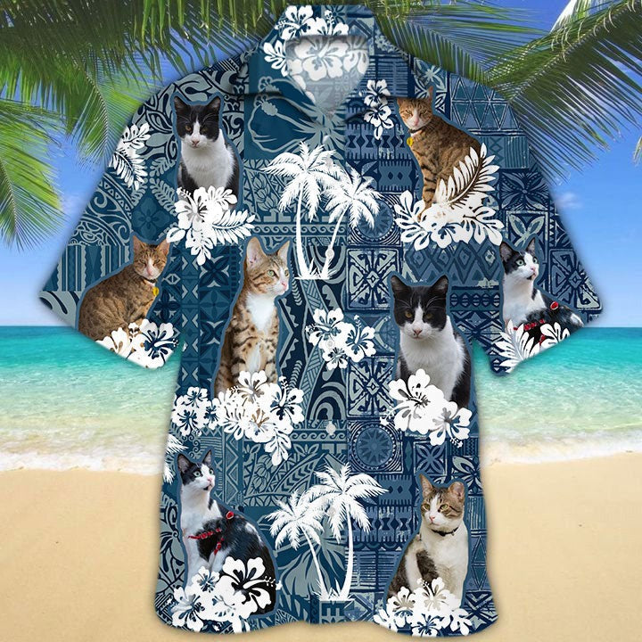 Arabian Mau Hawaiian Shirt For Cat Lovers, Gift For Cat Lover, Summer Aloha Beach Shirts, Cat Hawaiian Shirt