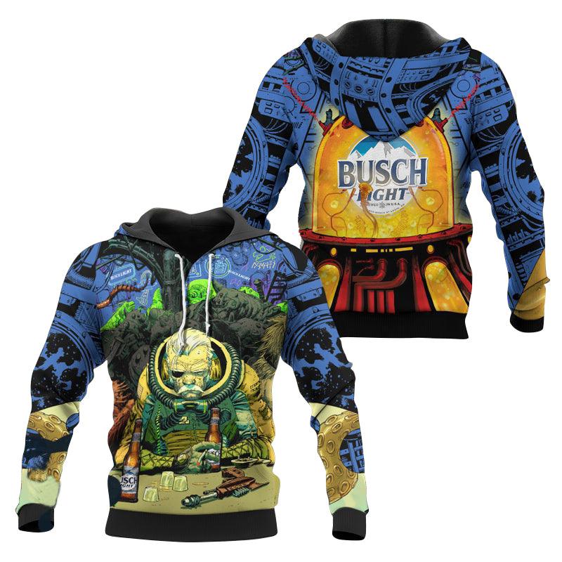 Personalized Busch Beer Usa Flag Hoodie