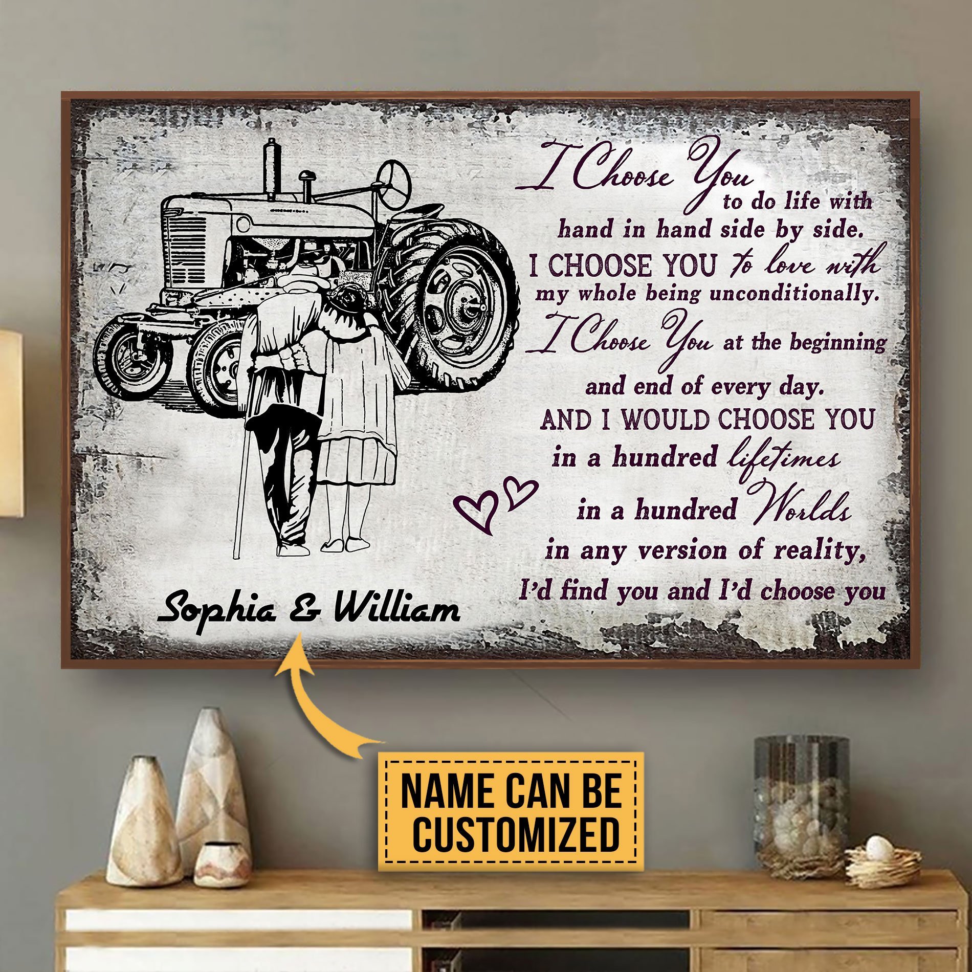 Personalized Tractor Sketch I Choose …
