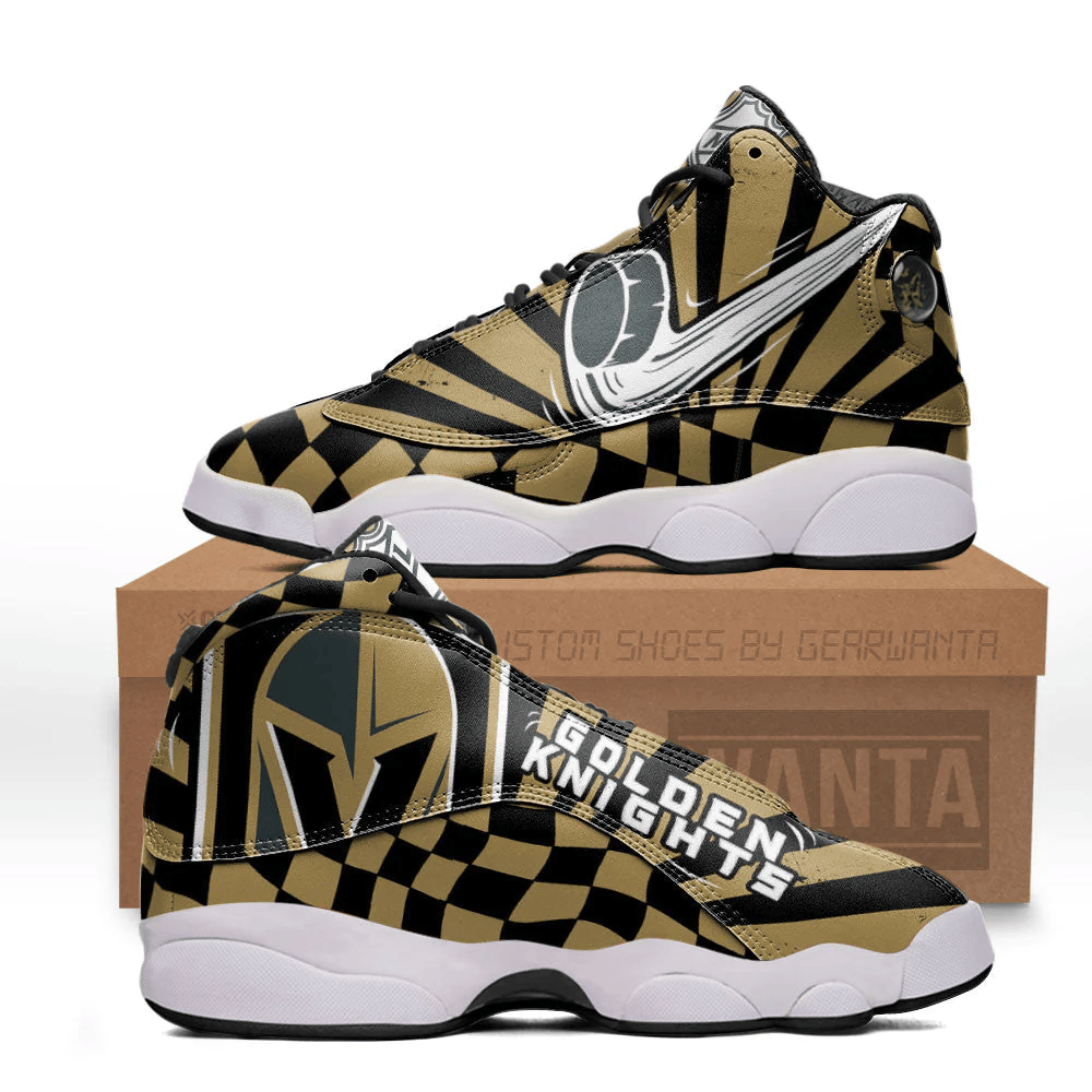 Vegas Golden Knights Air Jordan 13 Sneakers Sport Custom Shoes JD13 V1483