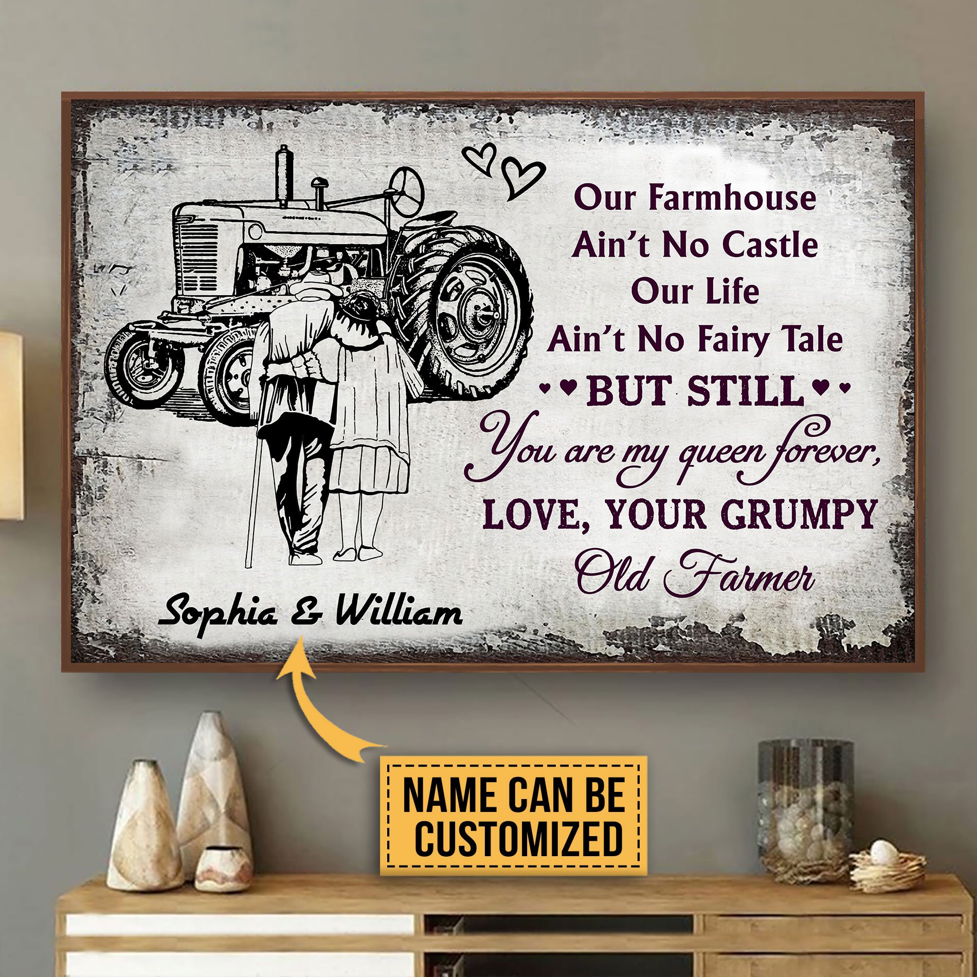 Personalized Tractor Sketch Our Home &hellip;