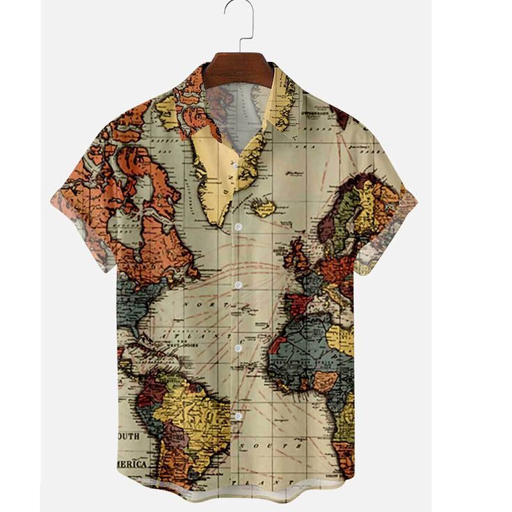 World Map Printed Vintage Travel Sho …
