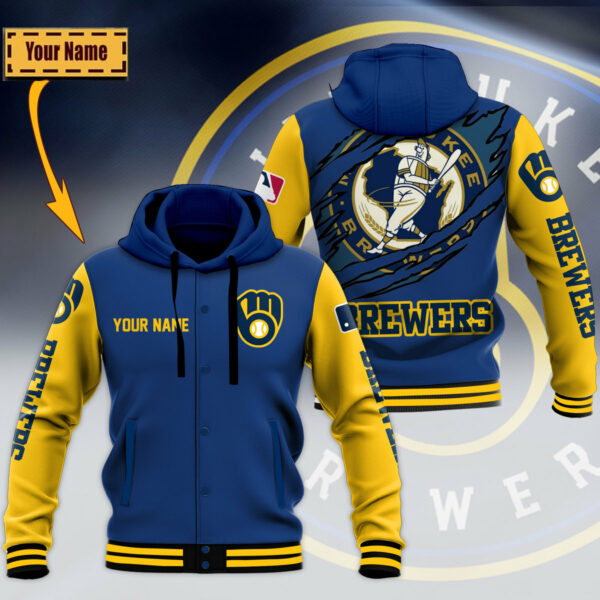 Milwaukee Brewers Baseball Hoodie Jacket