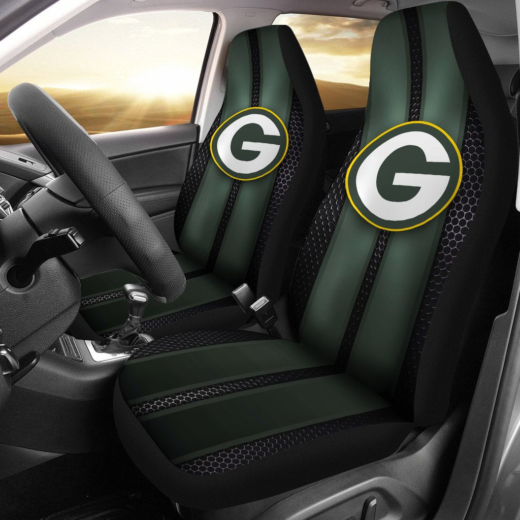 Green Bay Packers IncRedible Pattern Car Seat Cover Set CSC761