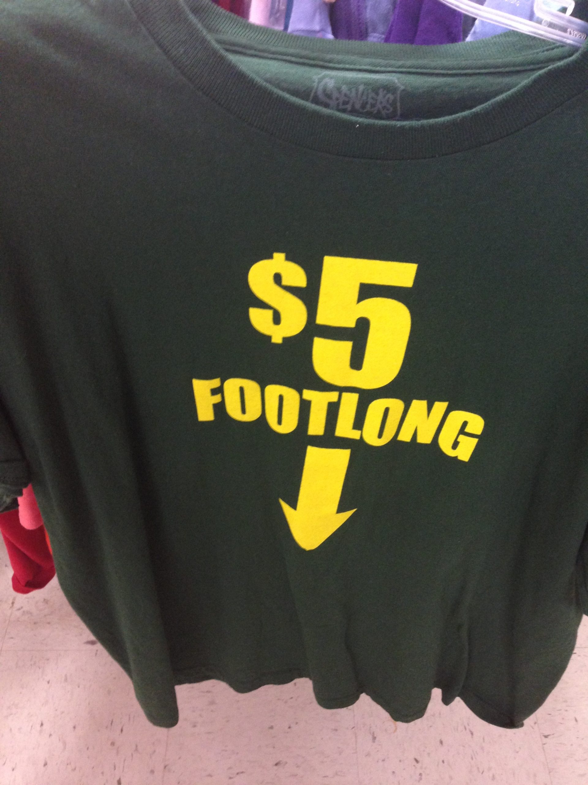 Adult  5 Footlong Tee Shirt Outfit