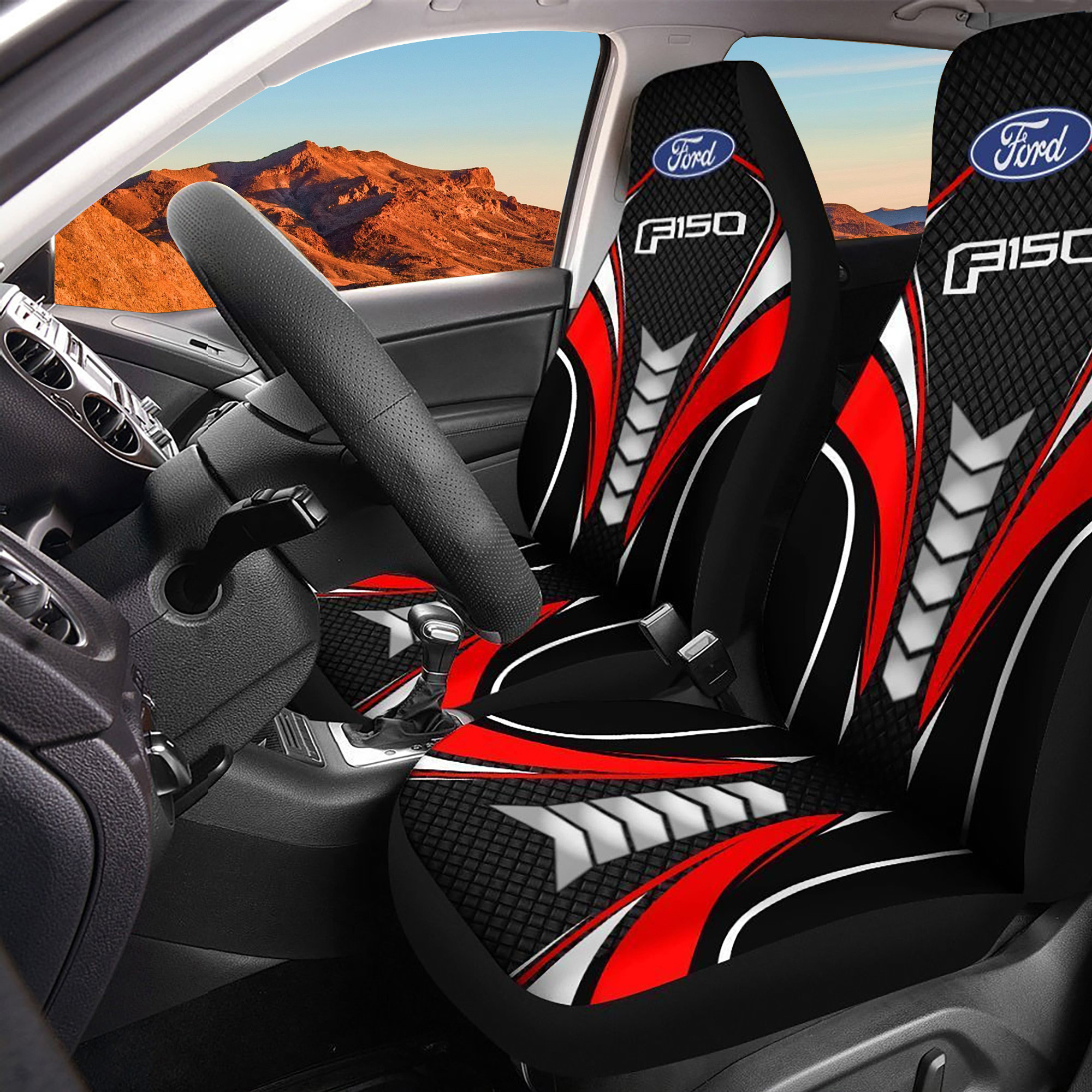 Ford F-150 Logo Car Seat Cover Set CSC2919