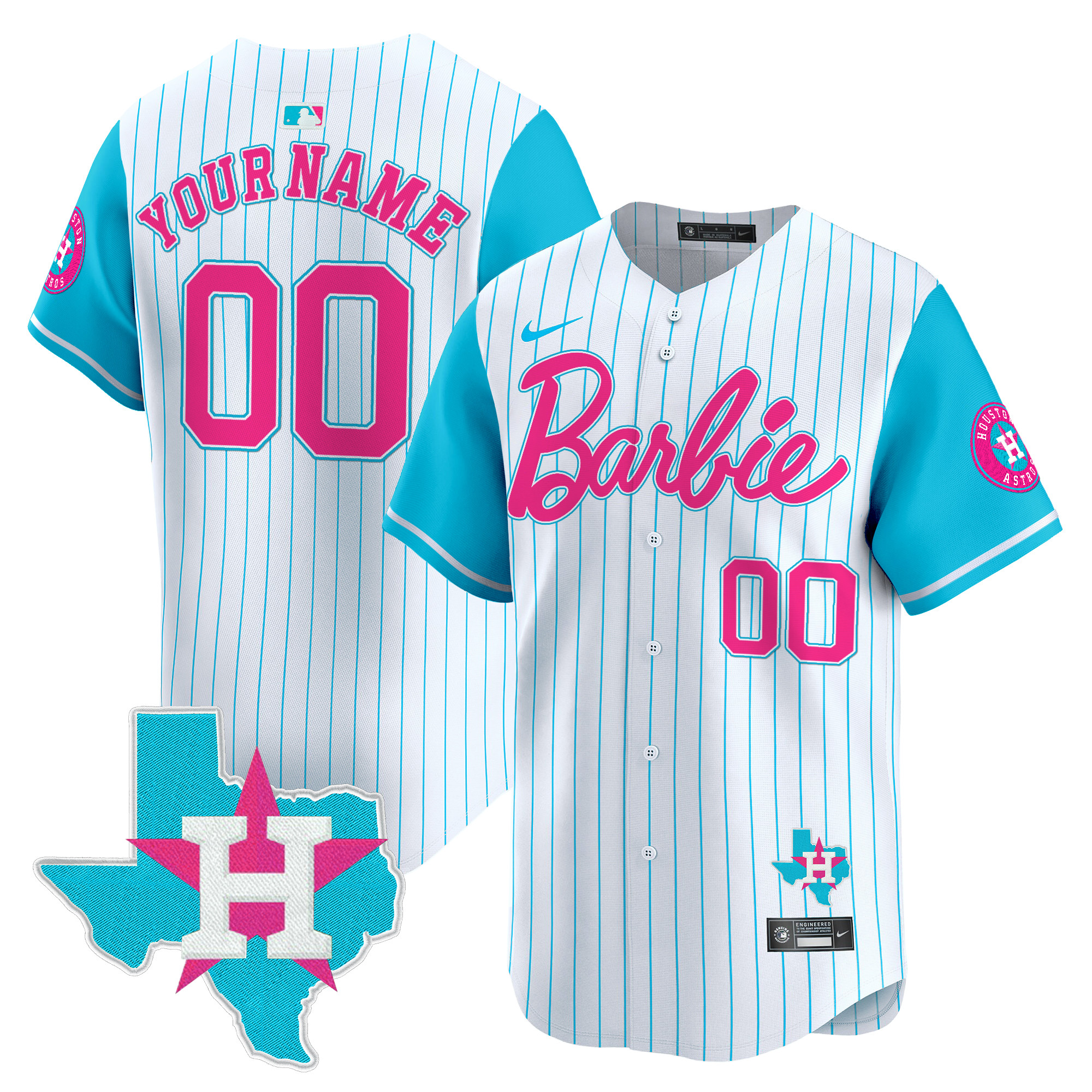 Astros Barbie Vapor Premier Limited Custom Jersey – All Stitched