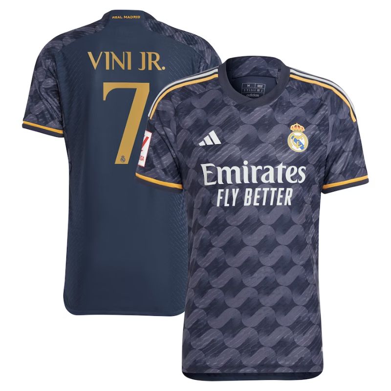 Vinicius Junior Real Madrid Adidas 2023/24 Away Player Jersey – Navy