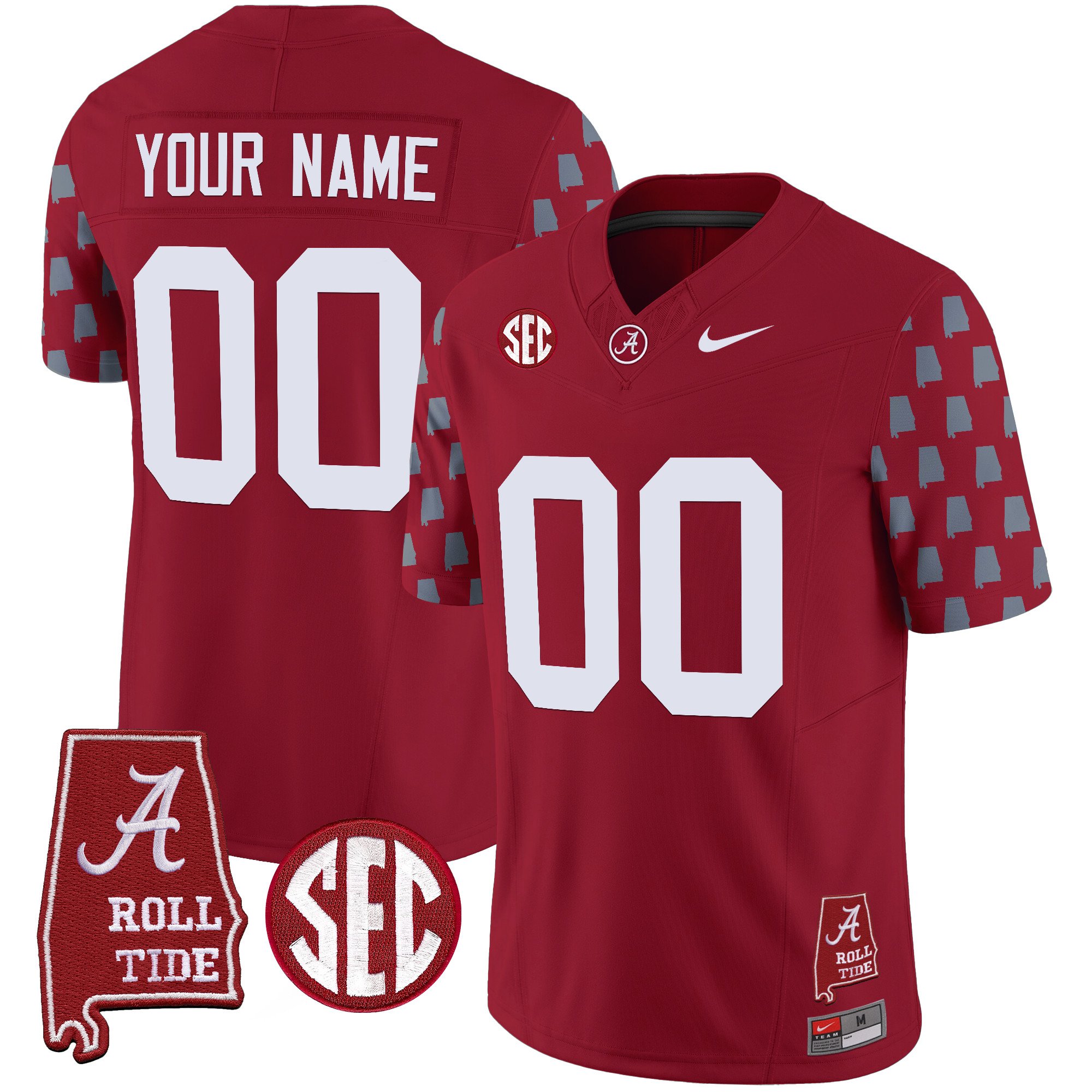 Alabama Crimson Tide Vapor Limited Custom Jersey – Alabama State Style – All Stitched