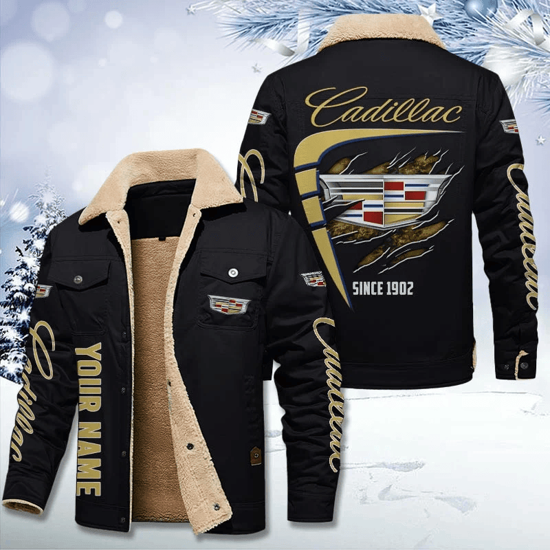 Cadillac Unisex Custom Name Stand Collar Jacket