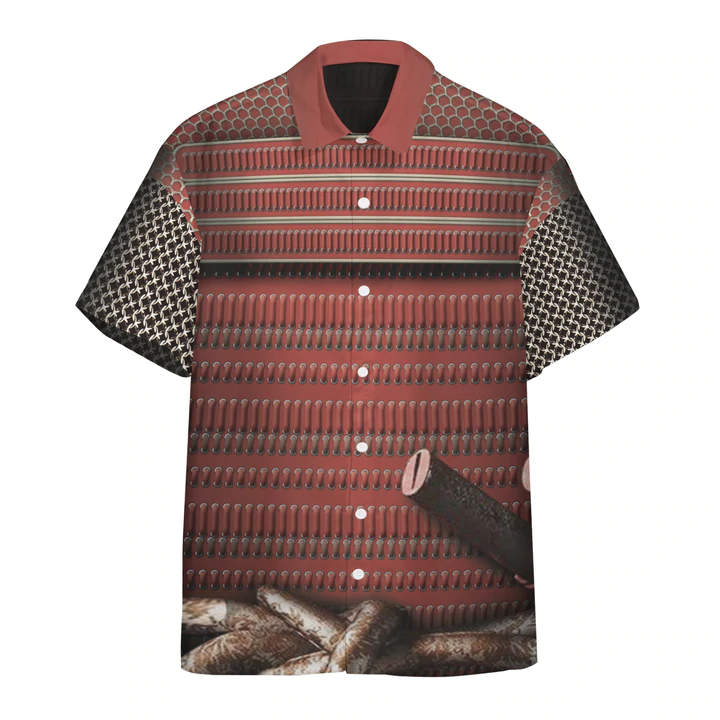 3D Samurai Custom Hawaiian Short Sleeve Shirt, Hawaiian Shirt For Men, Women