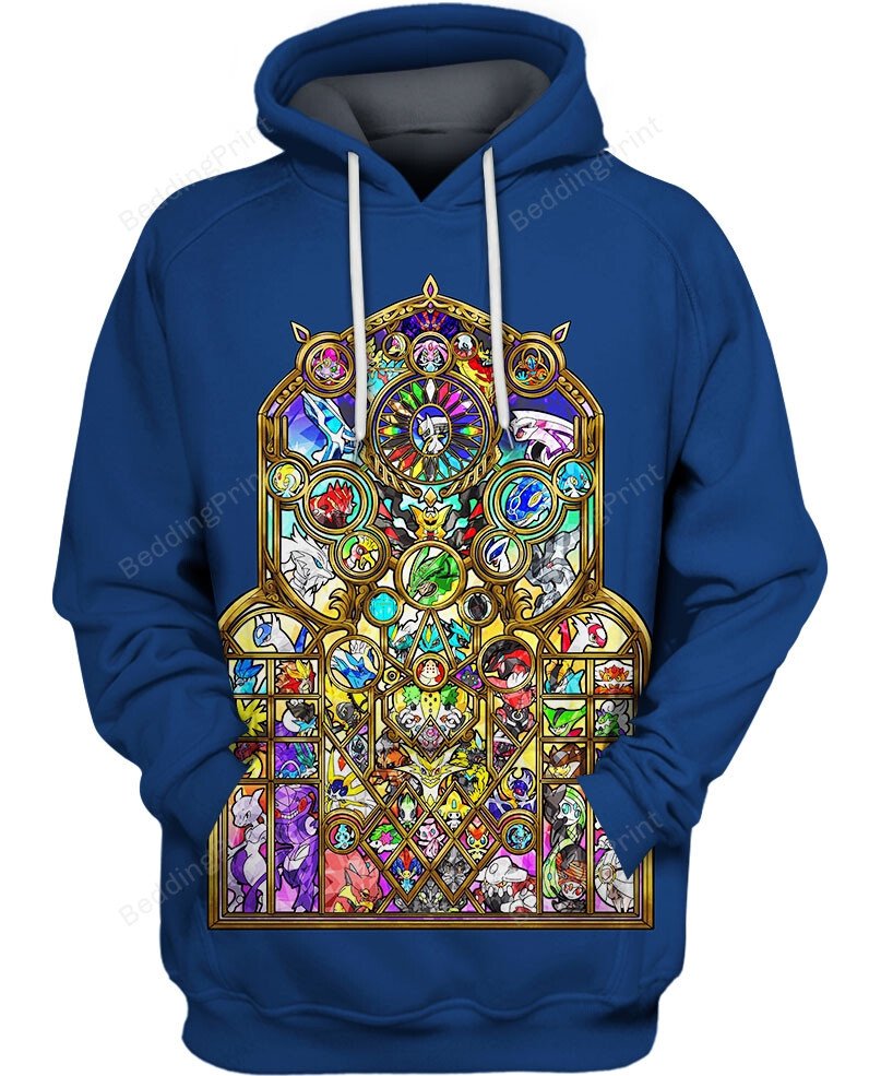 Pokemon Stained Glass 3D All Over Pr &hellip;