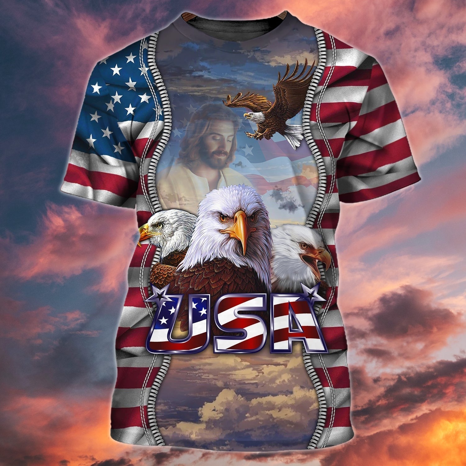 Eagle American 3D All Over Print Shirt – Independence Day Is Coming- 4Th Of July Usa Hawaiian Shirt