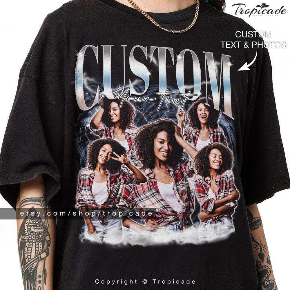 Custom Bootleg Rap Tee, Custom Bootleg Shirt, Custom Photo Shirt, Custom Bootleg, Husband Christmas Gift, Custom Your Own Bootleg Shirt 4Fansport Teeshirtsummer