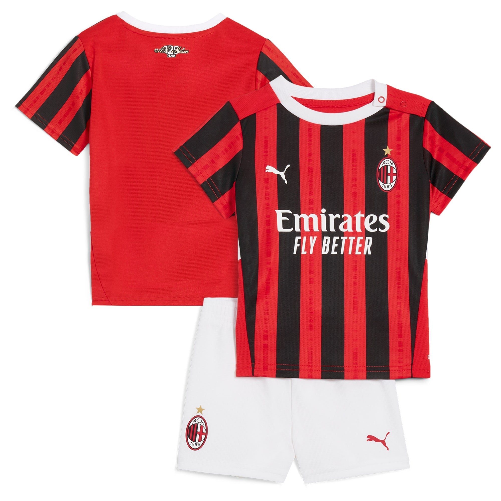 Ac Milan Puma Home Babykit 2024-25 Little Kids Custom Jersey – Red