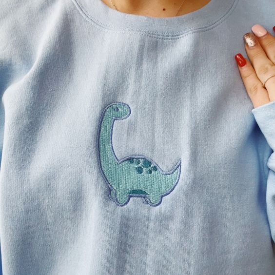 Dinosaur Embroidered Crewneck Sweatshirt