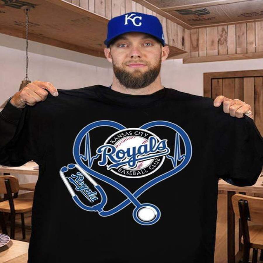 Nurse Kansas City Royals Steth Scope T Shirt Trending Funny Gift Tshirt