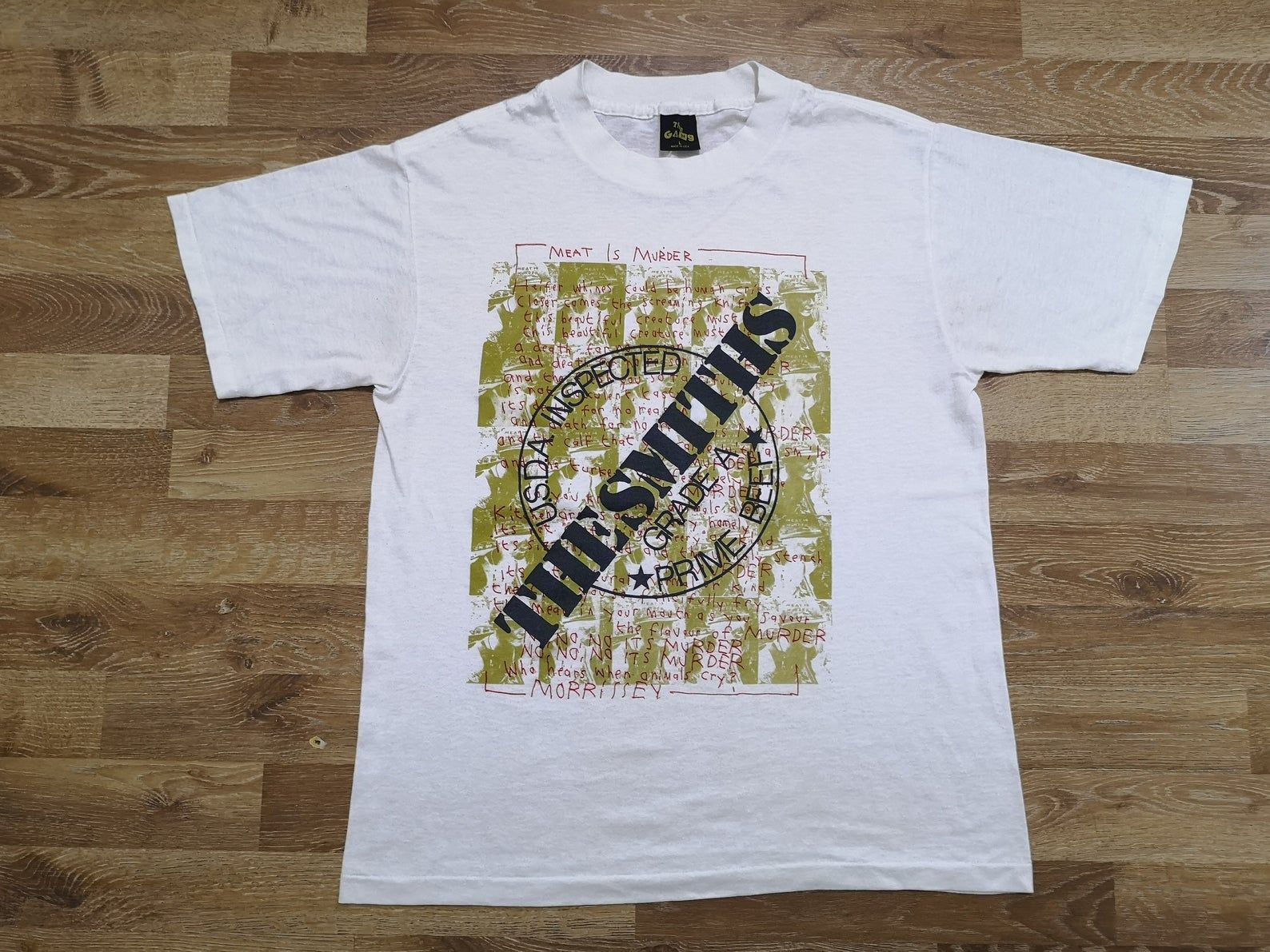 Super Rare! True Vintage 80’S English Alternative Rock Band The Smiths Meat Is Murder 1985 Album Promo T Shirt Morrissey