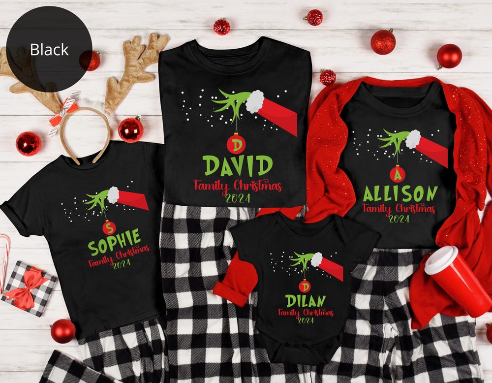 Personalized Family Christmas 2024 Shirt, Matching Family Pjs, Matching Tee For Christmas, Christmas Matching Sweater, Funny Couple Pajamas Teemarvel Shirtstylecentral