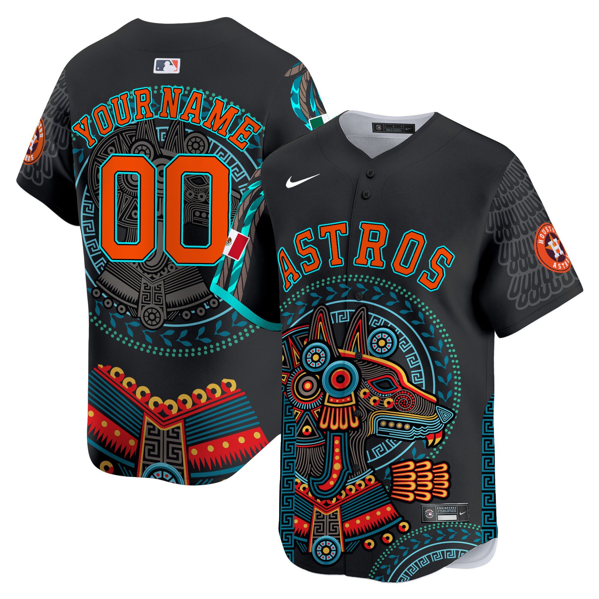 Astros Mexico Xoloitzcuintle Aztec Vapor Premier Limited Custom Jersey – Printed