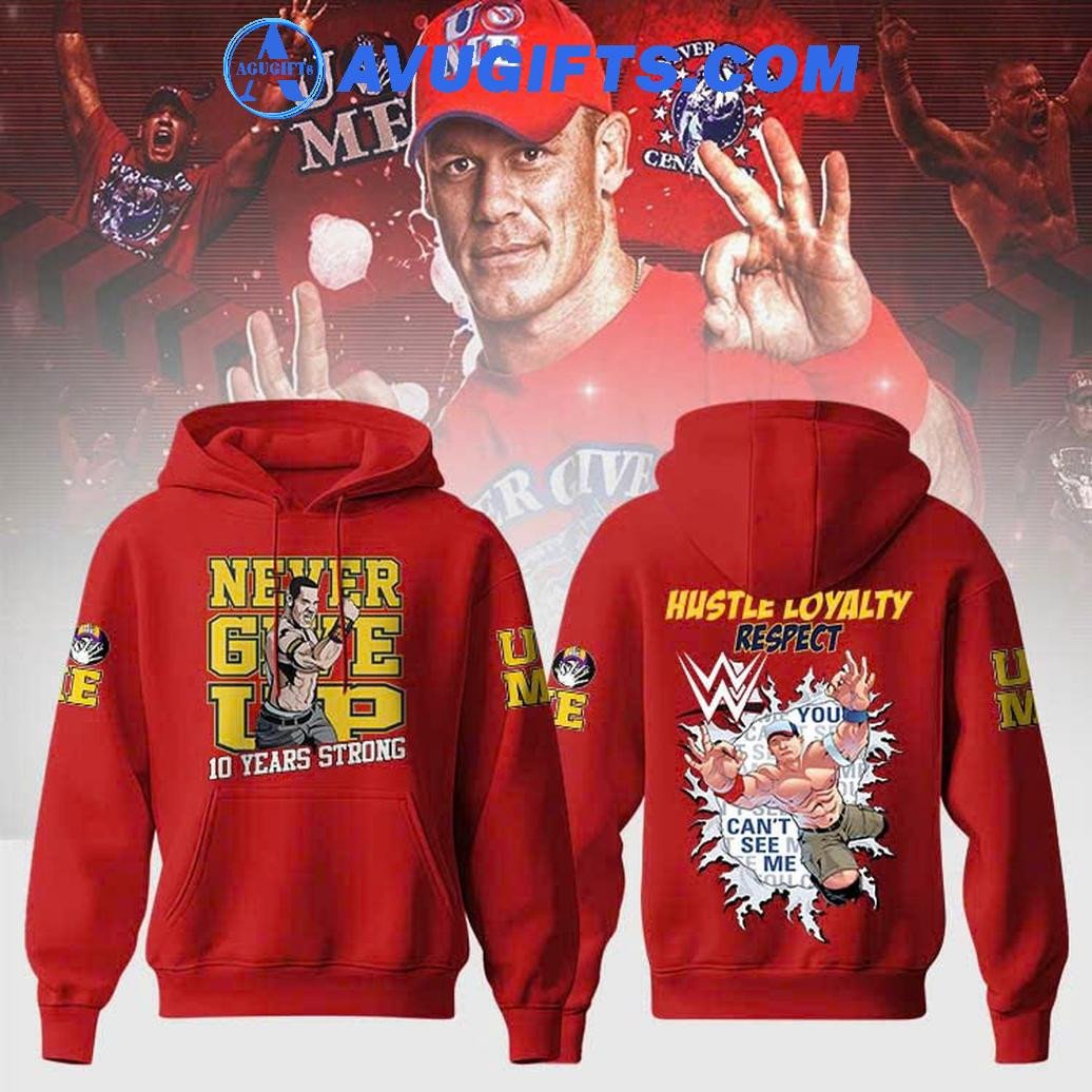 John Cena Never Give Up New Edition For Fan Wwe Hoodie – Zip Hoodie 3D Aop Shirt