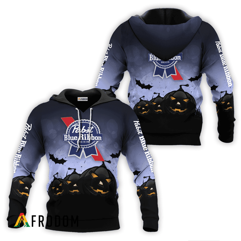 Pabst Blue Ribbon Halloween Night Pumpkin Hoodie & Zip Hoodie