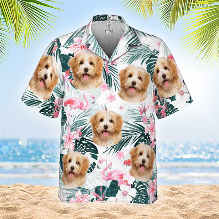 Summer Vibe – Personalized Custom Face Unisex Hawaiian Shirt – Upload Image, Gift For Family, Pet Owners, Pet Lovers