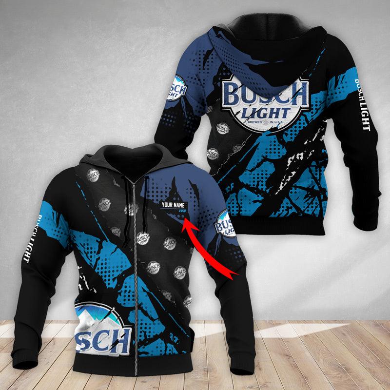 Personalized Halftone Busch Light Hoodie & Zip Hoodie