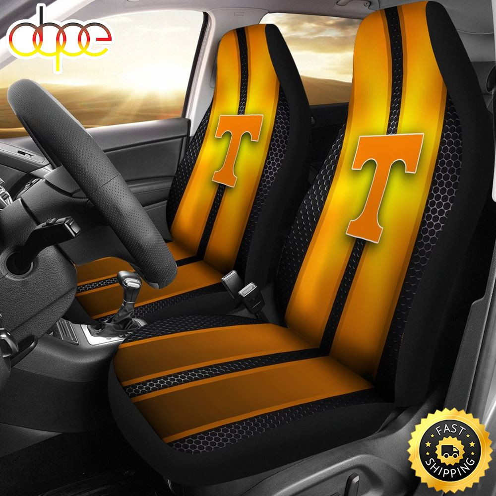 IncRedible Line Pattern Tennessee Volunteers Logo Car Seat Cover Set CSC445