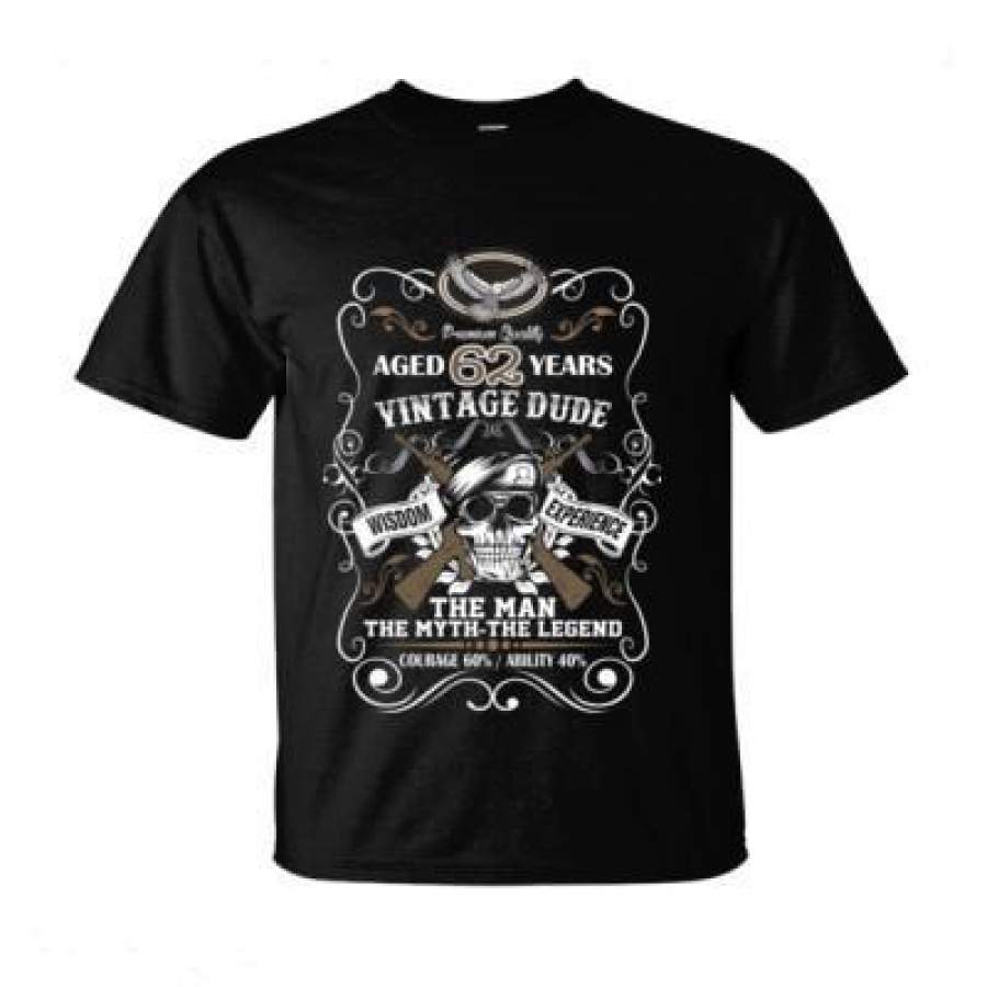 AGR Aged 62 Years Vintage Dude Wisdom Experience The Man The Myth The Legend Courage 60% Ability 40% – Ultra-Cotton T-Shirt