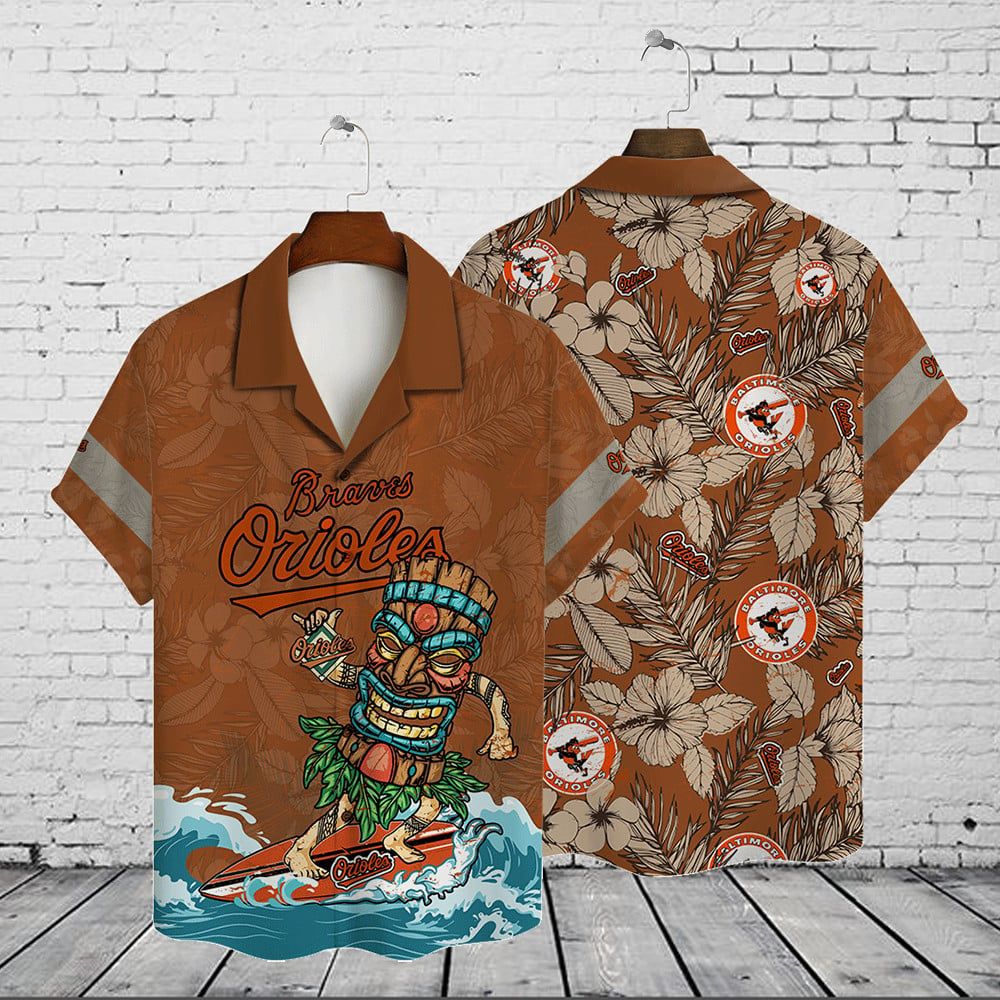 All Over Print Baltimore Orioles Distinctive Hawaiian Shirt